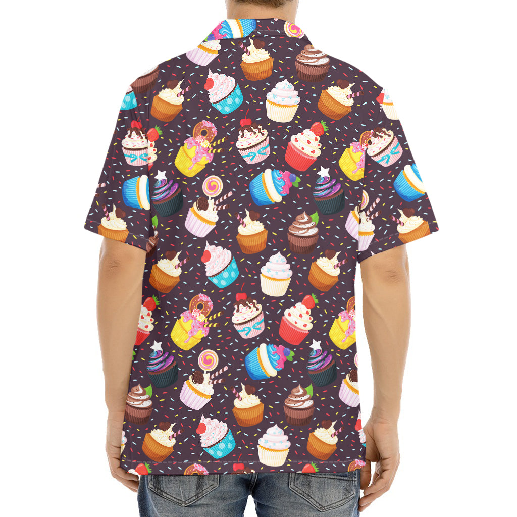 Cute Cupcake Pattern Print Aloha Shirt