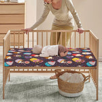 Cute Cupcake Pattern Print Baby Crib Sheet