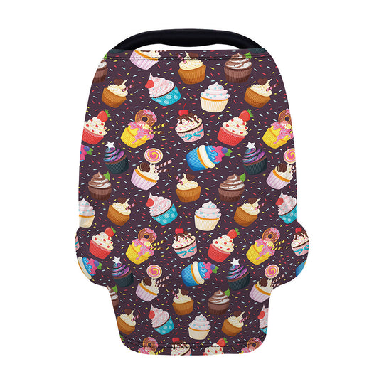 Cute Cupcake Pattern Print Baby Seat Cover