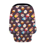Cute Cupcake Pattern Print Baby Seat Cover