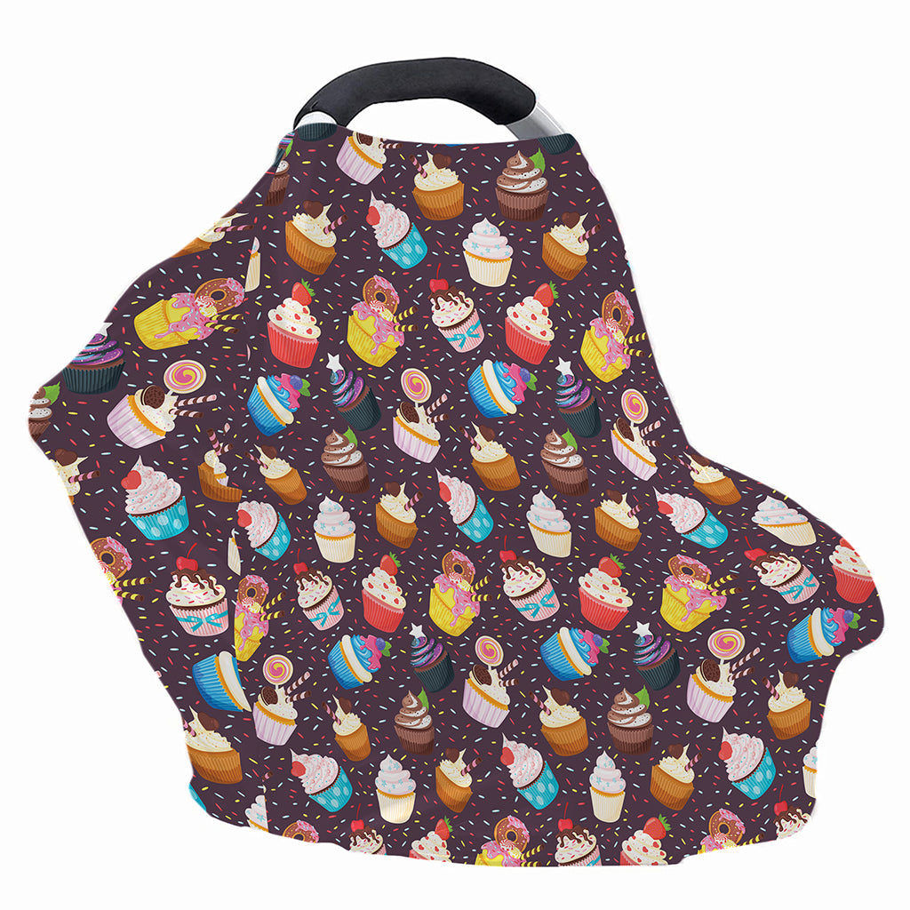 Cute Cupcake Pattern Print Baby Seat Cover