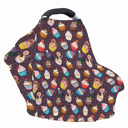 Cute Cupcake Pattern Print Baby Seat Cover