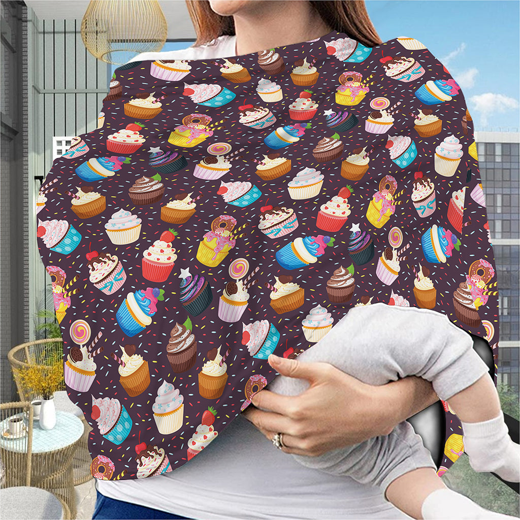 Cute Cupcake Pattern Print Baby Seat Cover