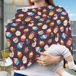 Cute Cupcake Pattern Print Baby Seat Cover