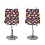 Cute Cupcake Pattern Print Bar Stool Covers