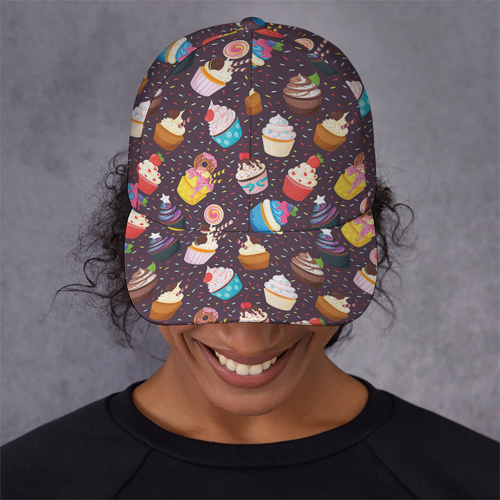 Cute Cupcake Pattern Print Baseball Cap