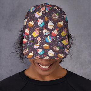 Cute Cupcake Pattern Print Baseball Cap