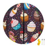 Cute Cupcake Pattern Print Basketball