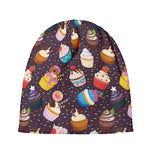 Cute Cupcake Pattern Print Beanie