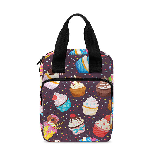Cute Cupcake Pattern Print Bible Tote Bag