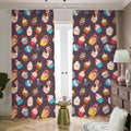Cute Cupcake Pattern Print Dimout Pencil Pleat Curtains