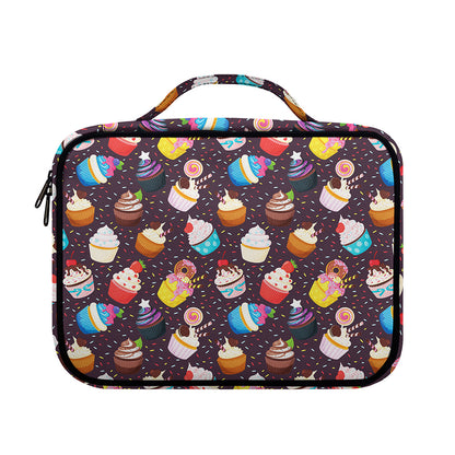 Cute Cupcake Pattern Print Briefcase Bible Bag