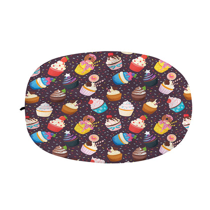 Cute Cupcake Pattern Print Car Side Mirror Covers