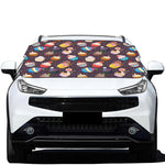 Cute Cupcake Pattern Print Car Windshield Snow Cover