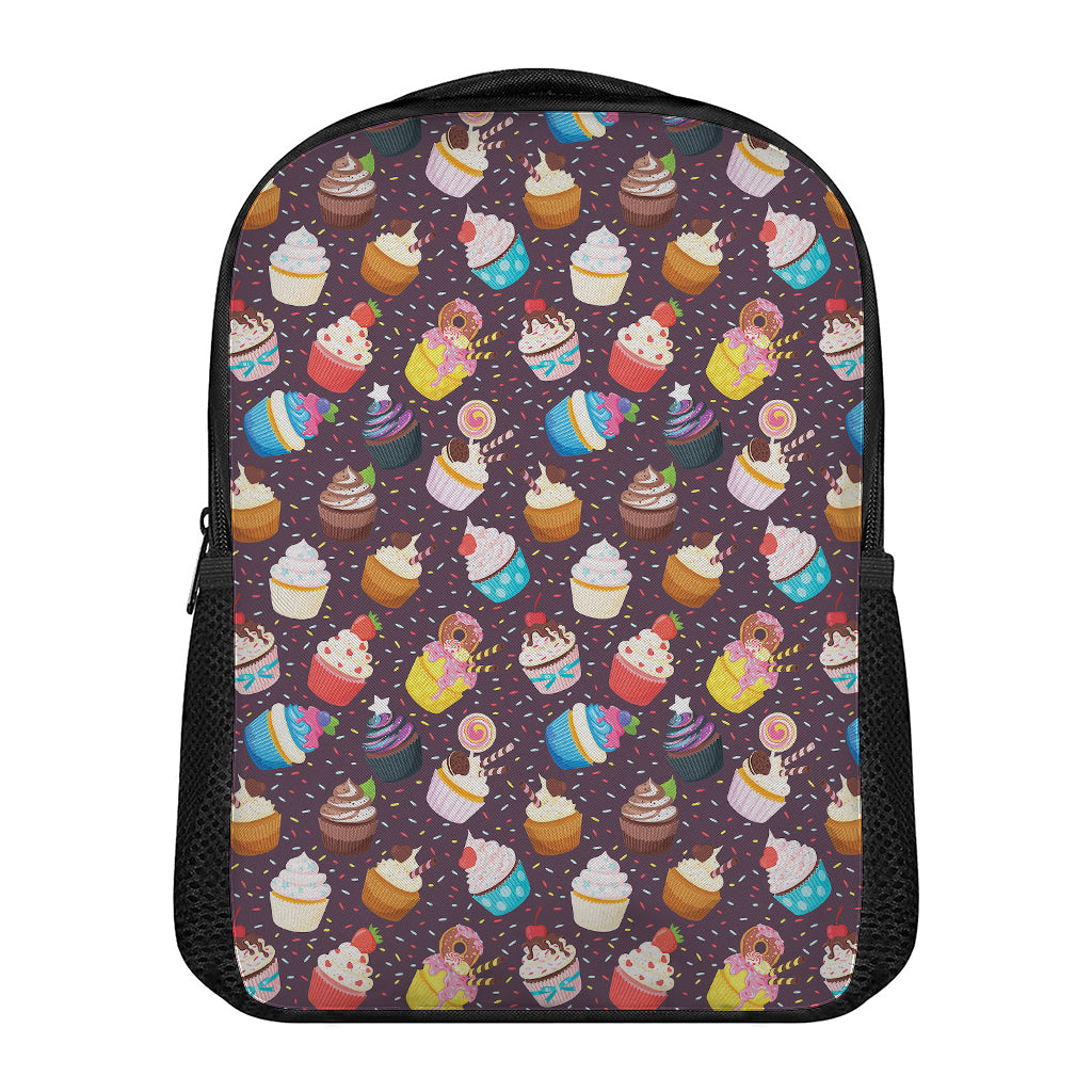 Cute Cupcake Pattern Print Casual Backpack