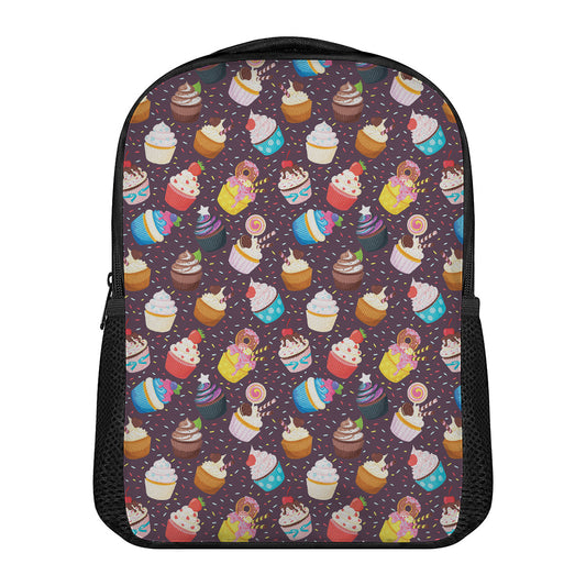 Cute Cupcake Pattern Print Casual Backpack