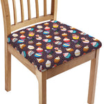 Cute Cupcake Pattern Print Chair Cushion Cover