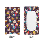 Cute Cupcake Pattern Print Changing Pad Cover
