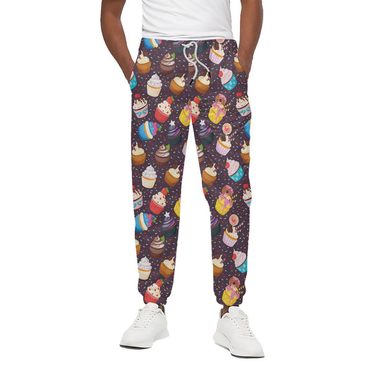 Cute Cupcake Pattern Print Cotton Pants