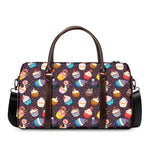 Cute Cupcake Pattern Print Duffle Bag