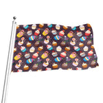 Cute Cupcake Pattern Print Flag
