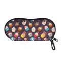 Cute Cupcake Pattern Print Glasses Case