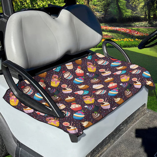 Cute Cupcake Pattern Print Golf Cart Seat Cover