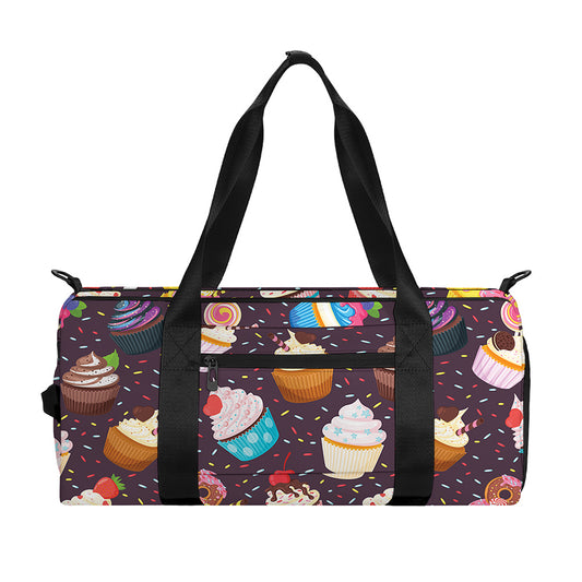 Cute Cupcake Pattern Print Gym Bag