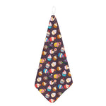 Cute Cupcake Pattern Print Hand Towel