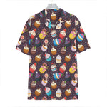 Cute Cupcake Pattern Print Hawaiian Shirt