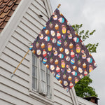 Cute Cupcake Pattern Print House Flag