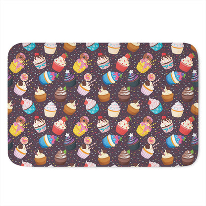 Cute Cupcake Pattern Print Indoor Door Mat