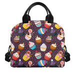 Cute Cupcake Pattern Print Insulated Lunch Bag