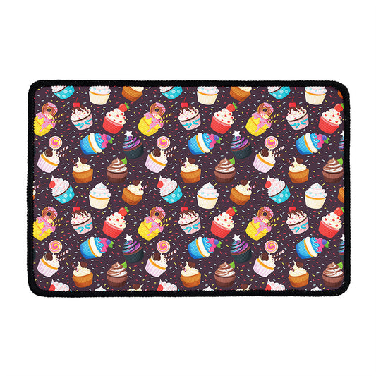 Cute Cupcake Pattern Print Kitchen Mat