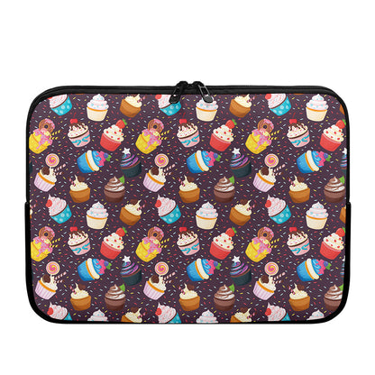 Cute Cupcake Pattern Print Laptop Sleeve