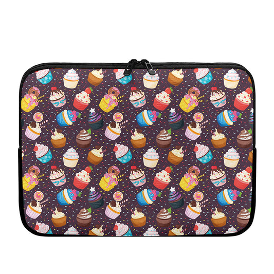 Cute Cupcake Pattern Print Laptop Sleeve