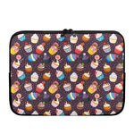 Cute Cupcake Pattern Print Laptop Sleeve