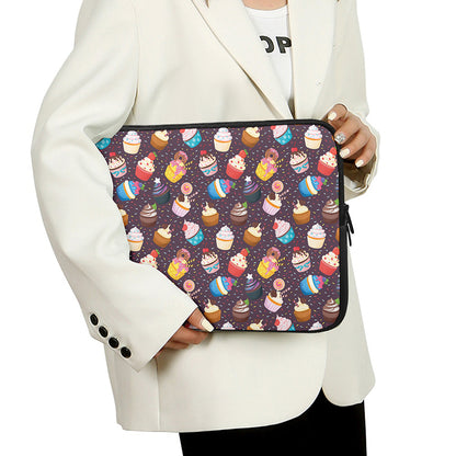 Cute Cupcake Pattern Print Laptop Sleeve