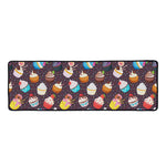 Cute Cupcake Pattern Print Long Kitchen Mat