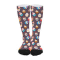 Cute Cupcake Pattern Print Long Socks