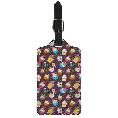 Cute Cupcake Pattern Print Luggage Tag