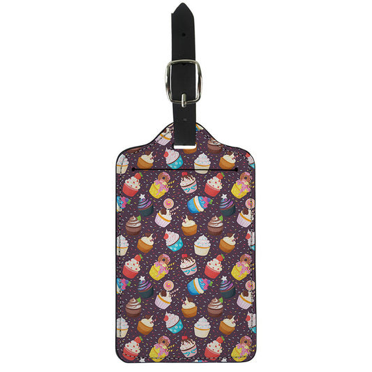 Cute Cupcake Pattern Print Luggage Tag