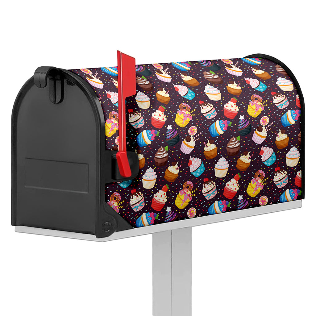 Cute Cupcake Pattern Print Mailbox Cover