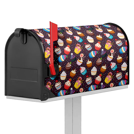Cute Cupcake Pattern Print Mailbox Cover