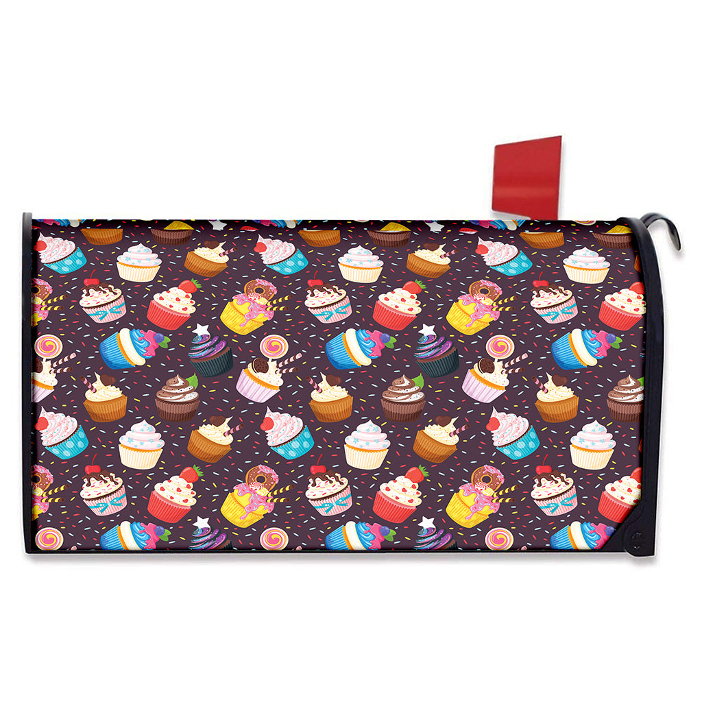 Cute Cupcake Pattern Print Mailbox Cover