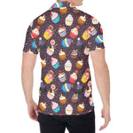 Cute Cupcake Pattern Print Men's Shirt