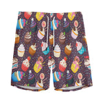 Cute Cupcake Pattern Print Men's Sports Shorts