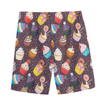 Cute Cupcake Pattern Print Men's Sports Shorts