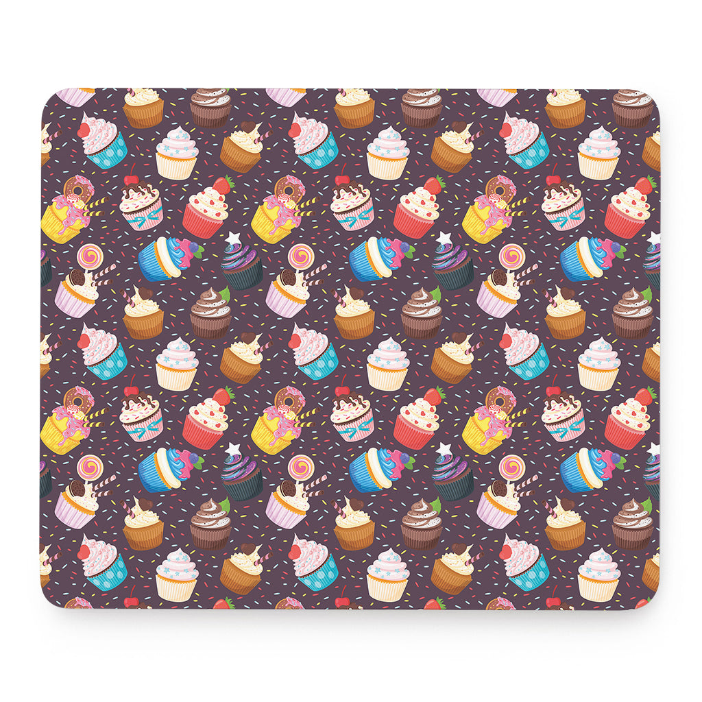 Cute Cupcake Pattern Print Mouse Pad