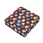 Cute Cupcake Pattern Print Outdoor Seat Cushion Cover